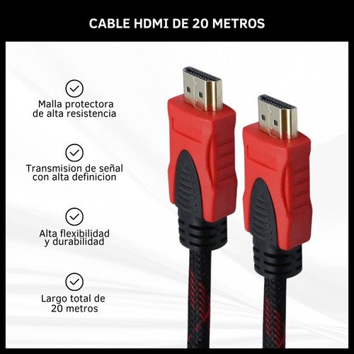 Cable HDMI Mallado 20m