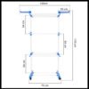 Tender Vertical de 3 Niveles Con Ruedas