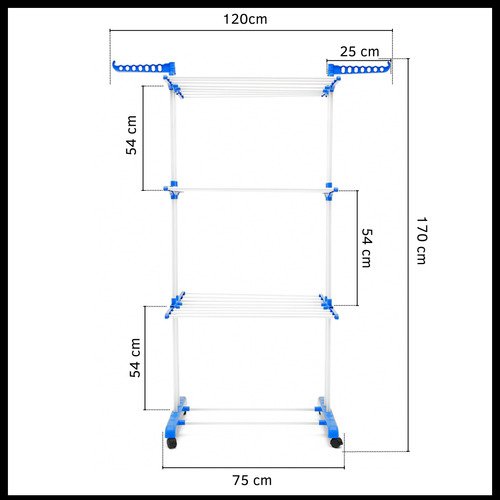 Tender Vertical de 3 Niveles Con Ruedas