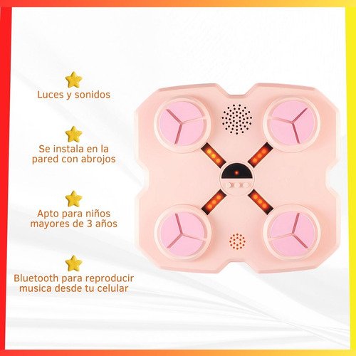 Consola de Boxeo Musical Recargable Bluetooth Para Niños
