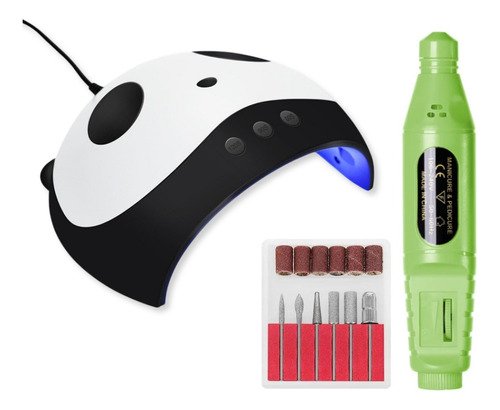 Combo Mini Torno Portátil y Cabina UV LED para Uñas