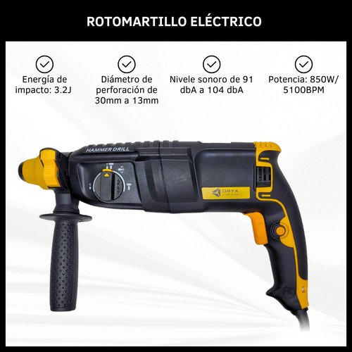 Rotomartillo Taladro Percutor Eléctrico de 850w