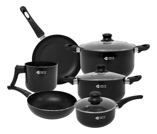 Batería de Cocina Antiadherentes de 9 Piezas