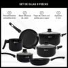 Batería de Cocina Antiadherentes de 9 Piezas