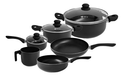Set de Ollas y Sartenes Antiadherentes de 9 Piezas