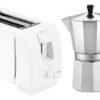 Combo Tostadora Eléctrica + Cafetera Estilo Italiana