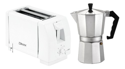 Combo Tostadora Eléctrica + Cafetera Estilo Italiana