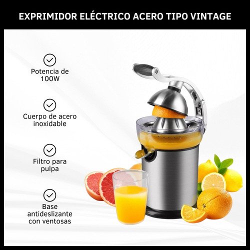 Exprimidora Juguera Eléctrica de Acero Inoxidable