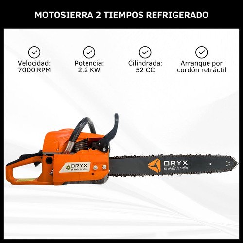 Motosierra Oryx a Nafta