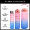 Set de Botellas Motivacionales Degrade