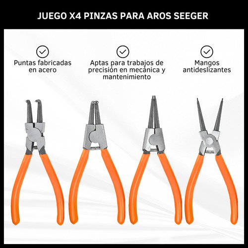 Set de Pinzas para Aros Seeger