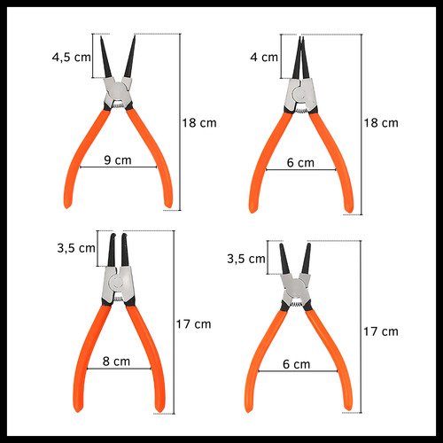 Set de Pinzas para Aros Seeger