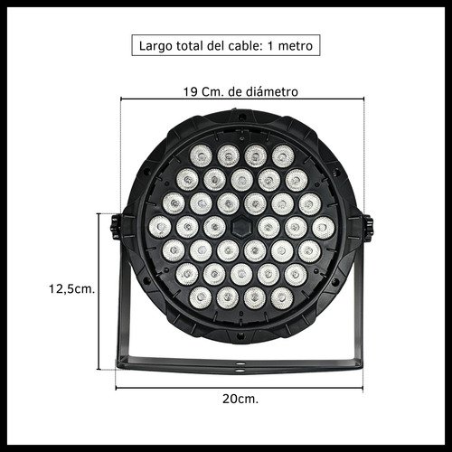 Luz Proton 36 LED Sólo Colores