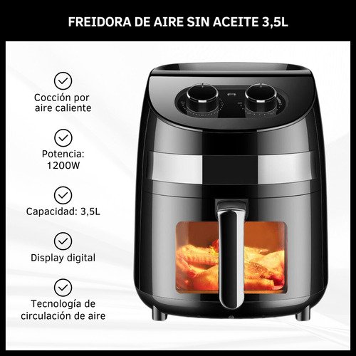 Freidora de Aire Eléctrica 3,5L