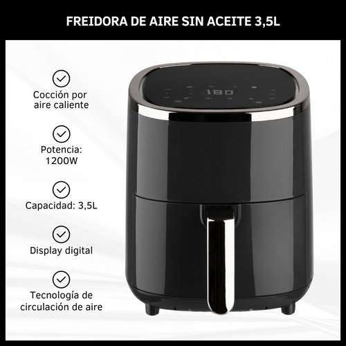 Freidora de Aire 3,5L Sin Aceite
