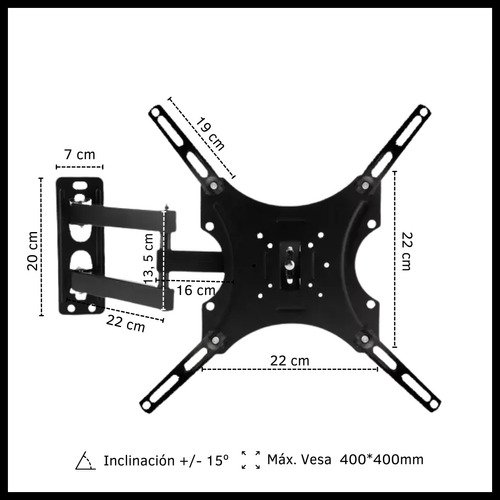 Soporte Universal para LCD y Plasma de 14'' a 55''