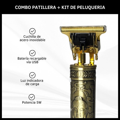 Máquina de Cortar Pelo + Kit de Peluquería