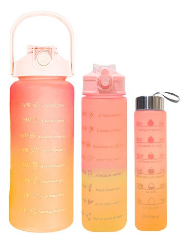 Set de Botellas Motivacionales Degrade