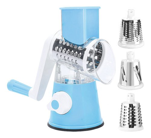 Rallador Manual 3 en 1: Picador, Cortador y Rebanador