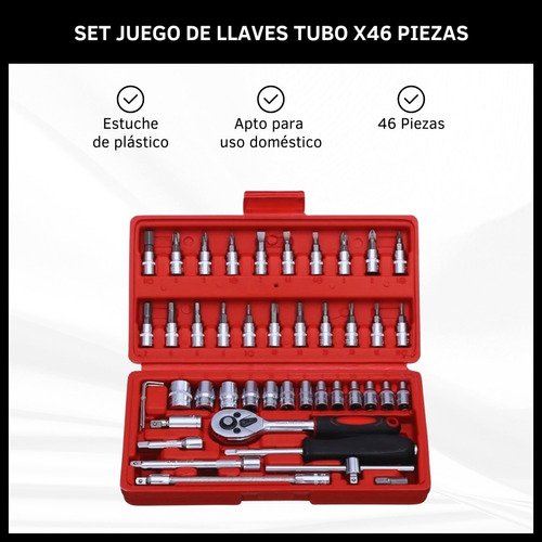 Juego de Llaves Tubo x46 Piezas