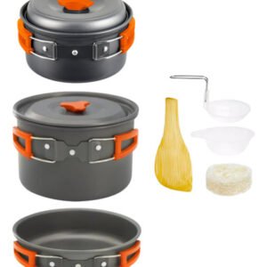 Juego de Ollas Cocina para Camping 3 en 1