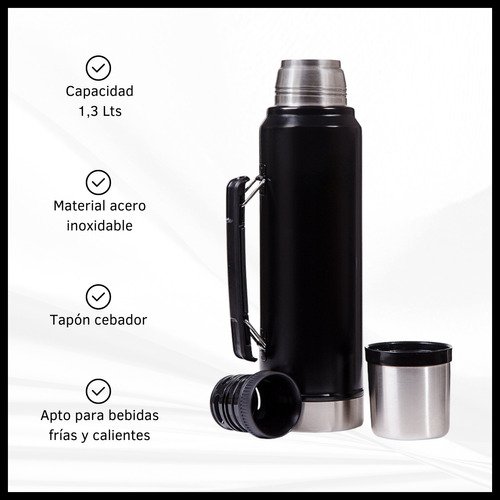 Combo Pava Eléctrica + Termo de Acero Inoxidable