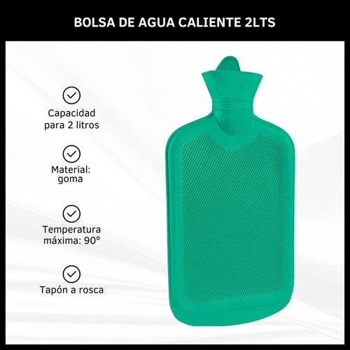 Bolsa de Agua Caliente Antiderrame de 2 Litros