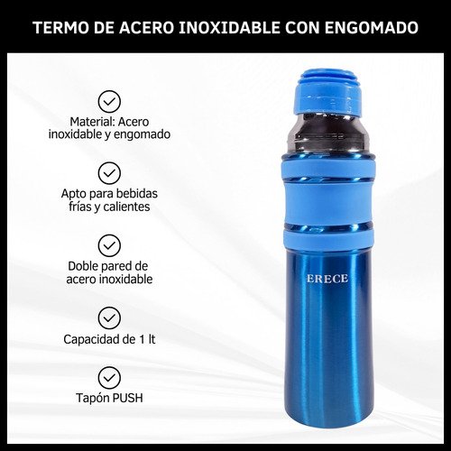 Termo de Acero Inoxidable Engomado