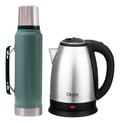 Combo Pava Eléctrica + Termo de Acero Inoxidable