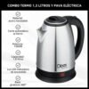 Combo Pava Eléctrica + Termo de Acero Inoxidable
