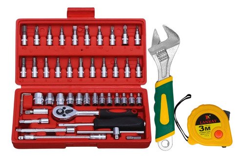 Set de Llave Tubo y Llave Francesa