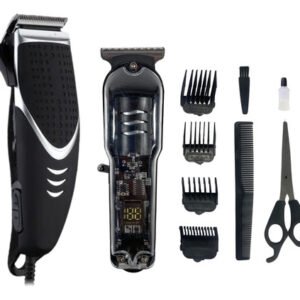 Set Cortadoras de Pelo + Patillera Recargable USB + Peines
