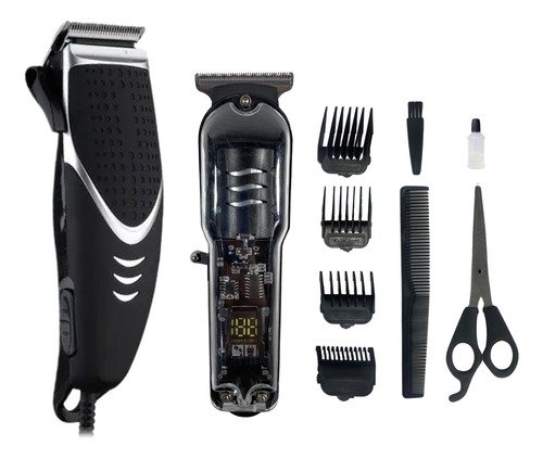 Set Cortadoras de Pelo + Patillera Recargable USB + Peines