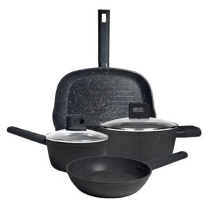 Set de Batería de Cocina Antiadherente de 4 Piezas