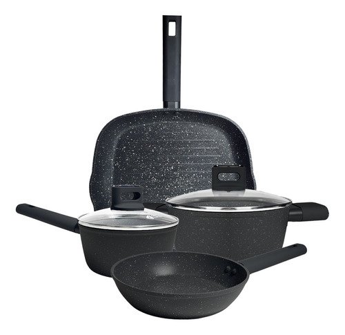 Set de Batería de Cocina Antiadherente de 4 Piezas