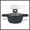 Set de Batería de Cocina Antiadherente de 4 Piezas