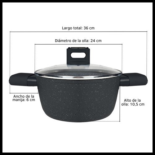 Set de Batería de Cocina Antiadherente de 4 Piezas
