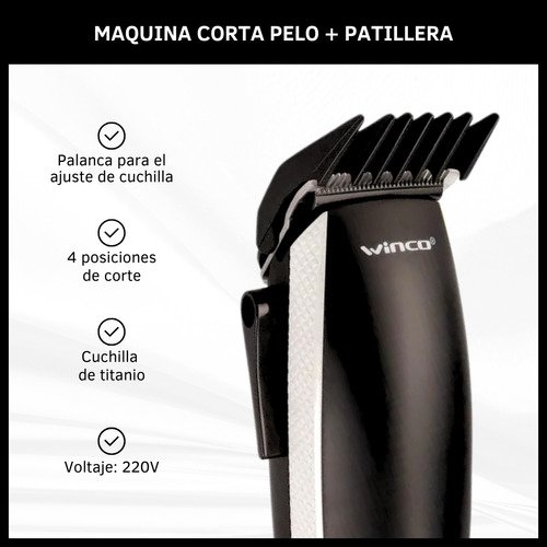 Combo Cortadora de Pelo y Patillera