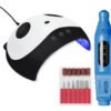 Combo Mini Torno Portátil y Cabina UV LED para Uñas