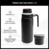 Termo 1L con Mate y Bombilla de Acero Inoxidable