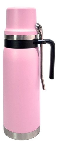 Termo 1L con Mate y Bombilla de Acero Inoxidable