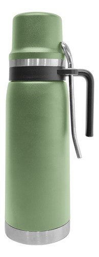 Termo 1L con Mate y Bombilla de Acero Inoxidable