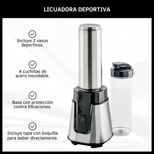 Licuadora 600ml + 2 Vasos