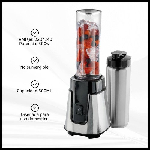 Licuadora 600ml + 2 Vasos