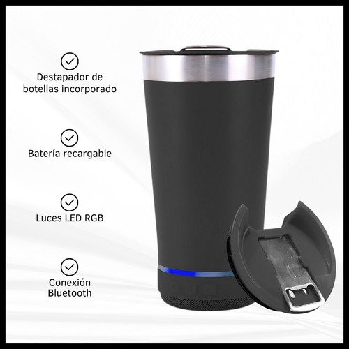 Vaso Térmico con Parlante Bluetooth