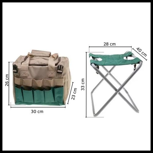 Banco Plegable con Bolso Organizador