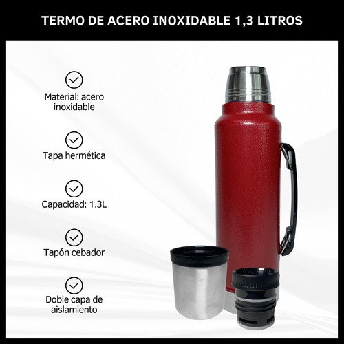 Termo Acero Inoxidable 1.3 Litros