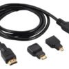 Cable HDMI con Adaptadores Micro y Mini