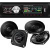 Combo Estéreo Auto Bluetooth con 4 Parlantes Coaxiales