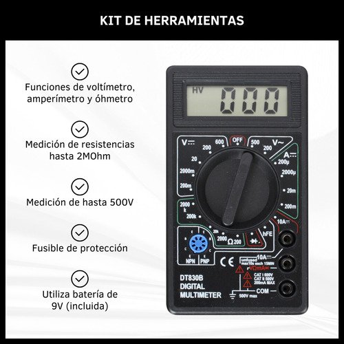 Juego De Herramientas Manuales Combo Electricista